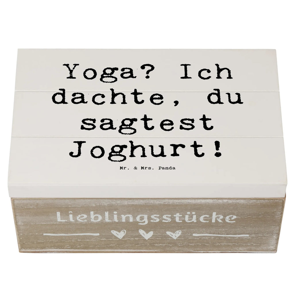 Holzkiste Spruch Yoga Humor Kiste, Erinnerungsbox, Schatulle, Truhe, Geschenkdose, XXL, Geschenkbox, Aufbewahrungsbox, Holzkiste, Schatzkiste, Dekokiste, Erinnerungskiste, Geschenk, Sport, Sportart, Hobby, Schenken, Danke, Dankeschön, Auszeichnung, Gewinn, Sportler
