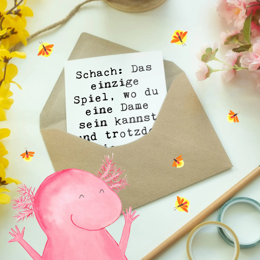 Grußkarte Spruch Schach Dame und König Geburtstagskarte, Klappkarte, Grußkarte, Einladungskarte, Hochzeitskarte, Karte, Glückwunschkarte, Ansichtskarten, Geschenk, Sport, Sportart, Hobby, Schenken, Danke, Dankeschön, Auszeichnung, Gewinn, Sportler