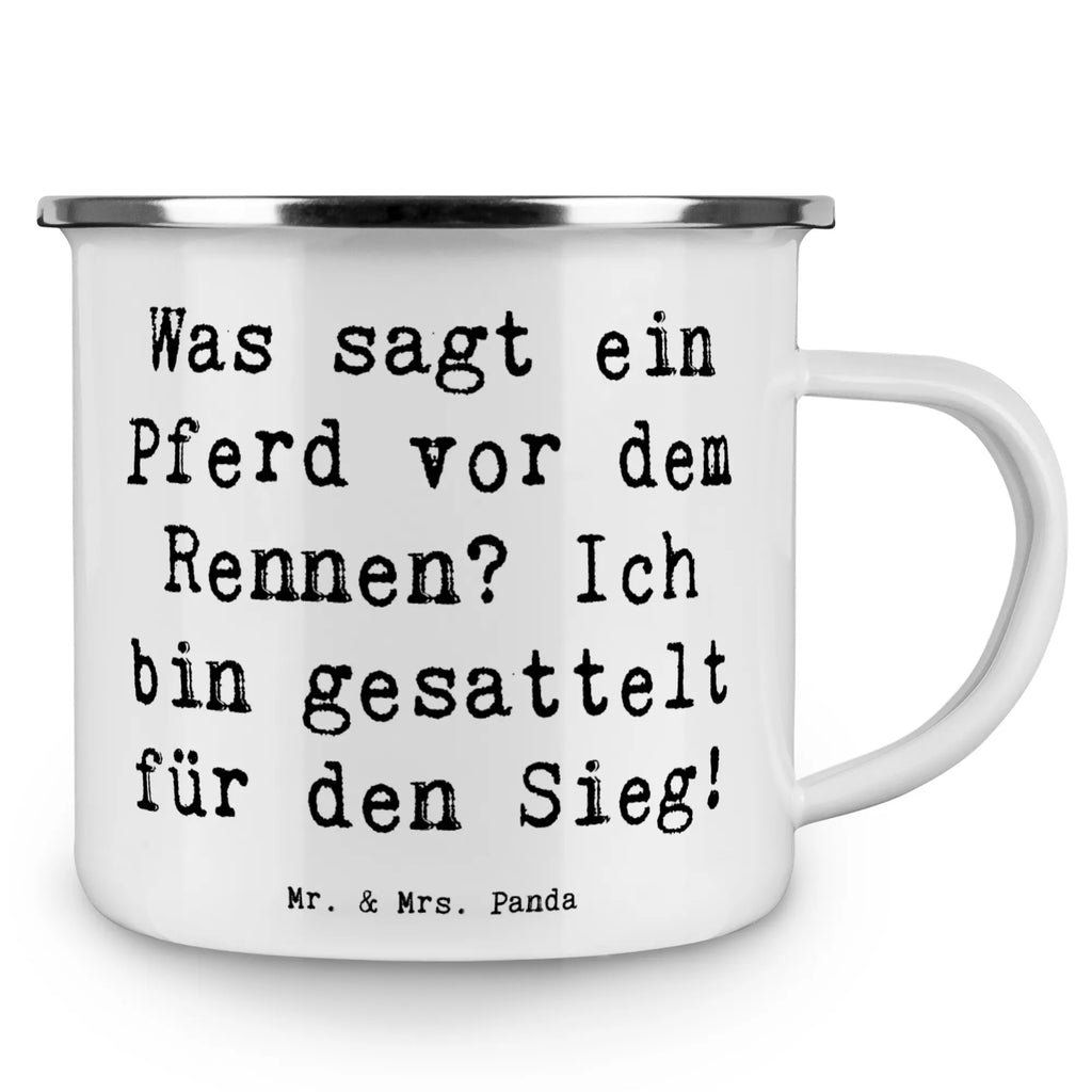 Enamel camping mug Saying Was sagt ein Pferd vor dem Rennen? Ich bin gesattelt für den Sieg! Camping Tassen Emaille, Blechtassen, Emaille Becher Camping, Outdoor Becher, Outdoor Tasse, Camping Tassen, Campingbecher, Tasse Emaille, Emaille Tasse Camping, Blechtasse Outdoor, Metalltasse, Trinkbecher, Metall Tasse, Camping Becher Edelstahl, Metalltasse für Camping, Emailletasse, Kaffee Blechtasse, Edelstahl Trinkbecher, Campingtassen, Emaille Becher, Emaille Tasse, Emaille Tassen, Camping Tasse Metall, Camping Tasse Emaille, Camping Becher, Emaille Trinkbecher, Campingtasse, Blechtasse, Emaille Campingbecher, Tasse Camping, Geschenk, Sport, Sportart, Hobby, Schenken, Danke, Dankeschön, Auszeichnung, Gewinn, Sportler