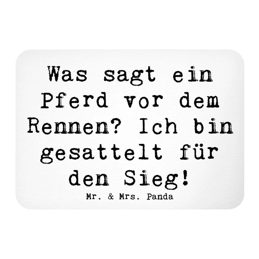Magnet Saying Was sagt ein Pferd vor dem Rennen? Ich bin gesattelt für den Sieg! Whiteboard Magnet, Dekomagnet, Kühlschrank Dekoration, Kühlschrankmagnet, Notiz Magnet, Pinnwandmagnet, Motivmagnete, Souvenir Magnet, Geschenk, Sport, Sportart, Hobby, Schenken, Danke, Dankeschön, Auszeichnung, Gewinn, Sportler