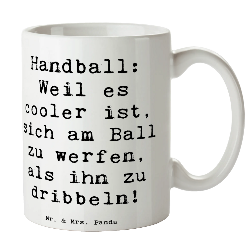 Tasse Spruch Handball Action Kaffeetasse, Teetasse, Bürotasse, Tasse, Keramiktasse, Geschenktasse, Tasse mit Motiven, Porzellantasse, Tasse mit Zitaten, Geschenk, Sport, Sportart, Hobby, Schenken, Danke, Dankeschön, Auszeichnung, Gewinn, Sportler