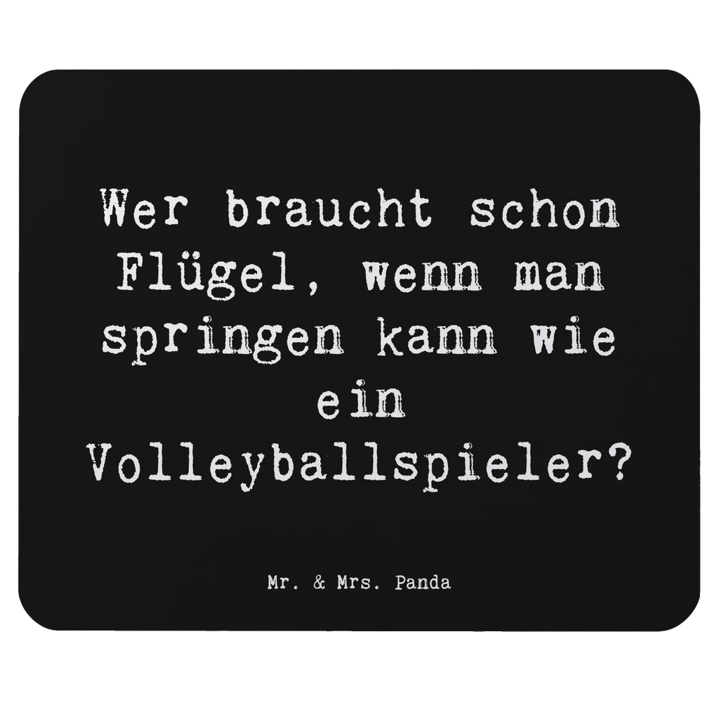 Mouse mat Saying Wer braucht schon Flügel, wenn man springen kann wie ein Volleyballspieler? Büroausstattung, Designer Mauspad, Mousepad, Mausunterlage, Arbeitszimmer, Mauspad, Mauspad Büro, Einzigartiges Mauspad, PC Zubehör, Computer zubehör, Geschenk, Sport, Sportart, Hobby, Schenken, Danke, Dankeschön, Auszeichnung, Gewinn, Sportler