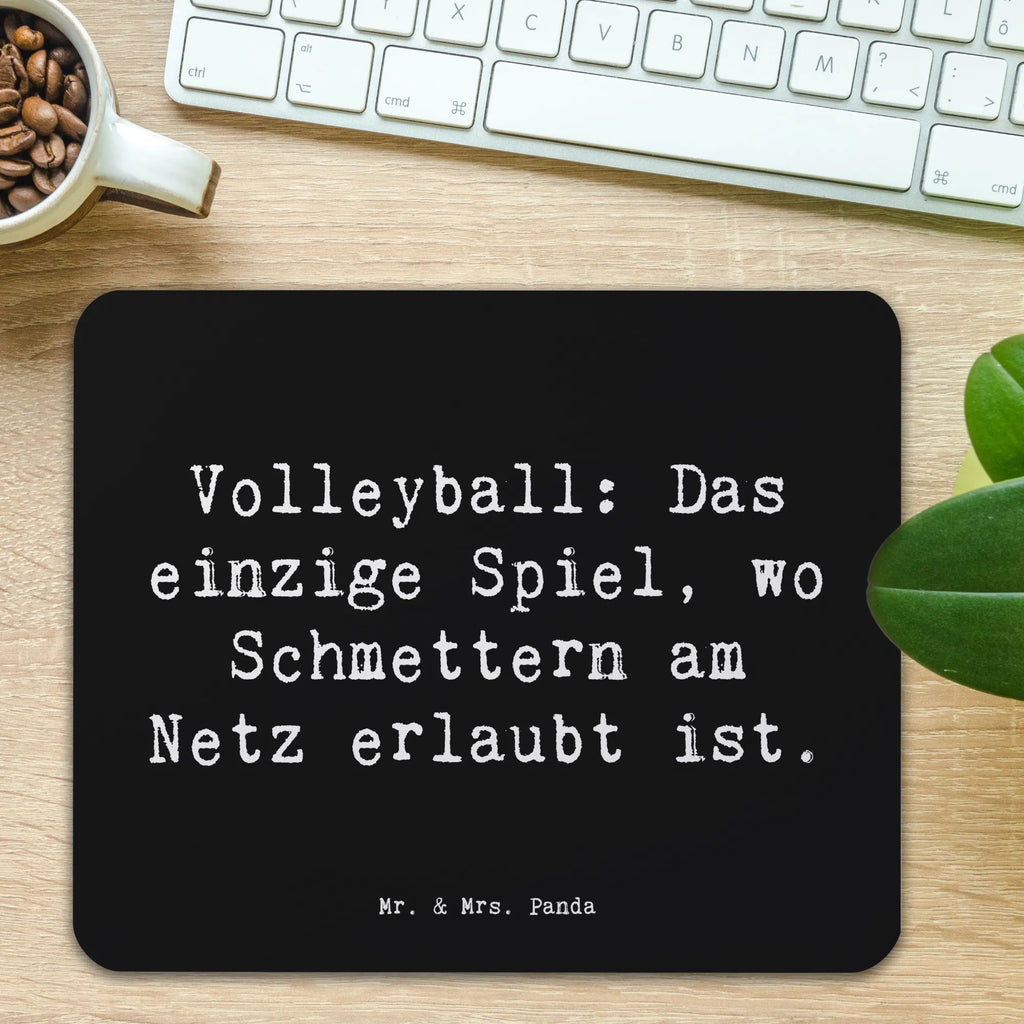 Mouse mat Saying Volleyball: Das einzige Spiel, wo Schmettern am Netz erlaubt ist. Arbeitszimmer, Computer zubehör, PC Zubehör, Mauspad Büro, Designer Mauspad, Büroausstattung, Einzigartiges Mauspad, Mausunterlage, Mousepad, Mauspad, Geschenk, Sport, Sportart, Hobby, Schenken, Danke, Dankeschön, Auszeichnung, Gewinn, Sportler