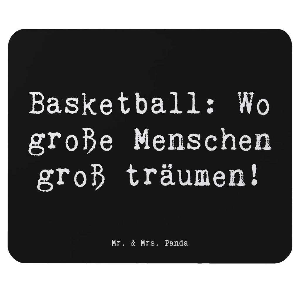 Mouse mat Saying Basketball: Wo große Menschen groß träumen! Arbeitszimmer, Computer zubehör, Mausunterlage, Büroausstattung, Mauspad Büro, Mousepad, Einzigartiges Mauspad, Mauspad, Designer Mauspad, PC Zubehör, Geschenk, Sport, Sportart, Hobby, Schenken, Danke, Dankeschön, Auszeichnung, Gewinn, Sportler