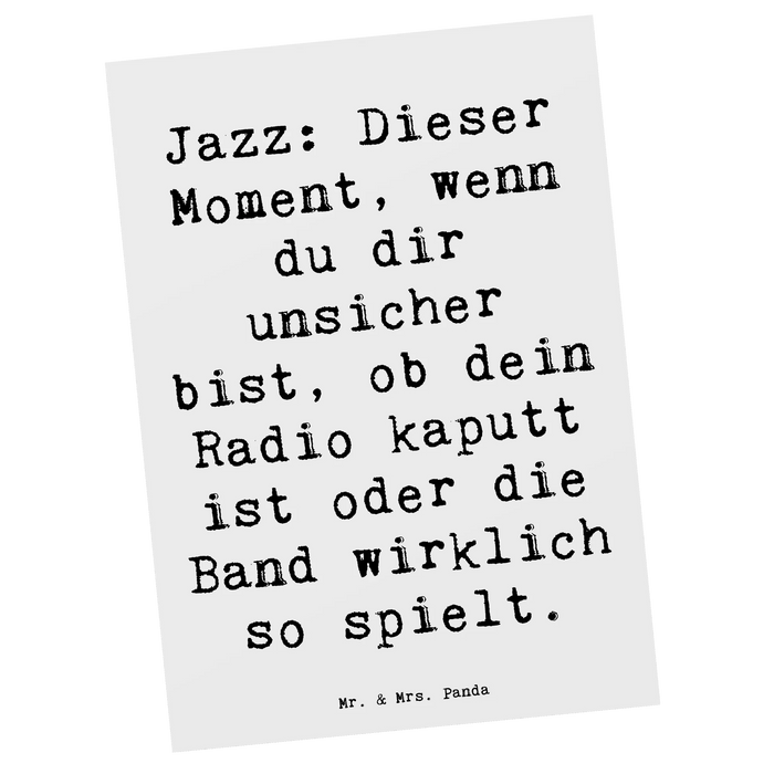 Postkarte Spruch Jazz Momente