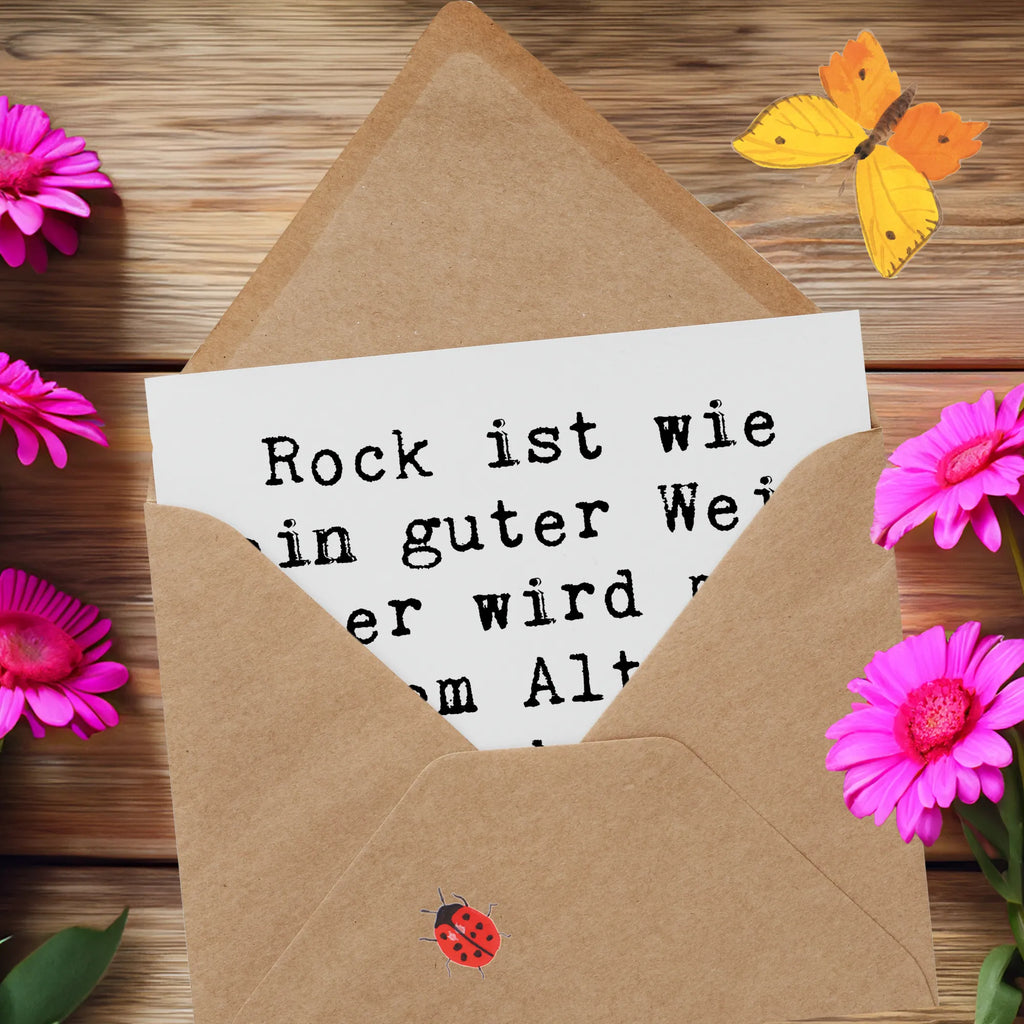 Deluxe Karte Spruch Rock Wein Karte, Einladungskarte, Grußkarte, Geburtstagskarte, Klappkarte, Hochwertige Grußkarte, Hochwertige Klappkarte, Glückwunschkarte, Hochzeitskarte