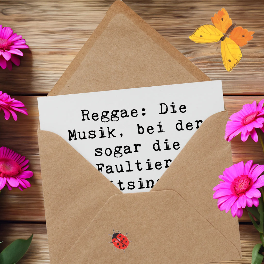 Deluxe Karte Spruch Reggae Freude Karte, Hochzeitskarte, Hochwertige Klappkarte, Einladungskarte, Hochwertige Grußkarte, Klappkarte, Glückwunschkarte, Geburtstagskarte, Grußkarte