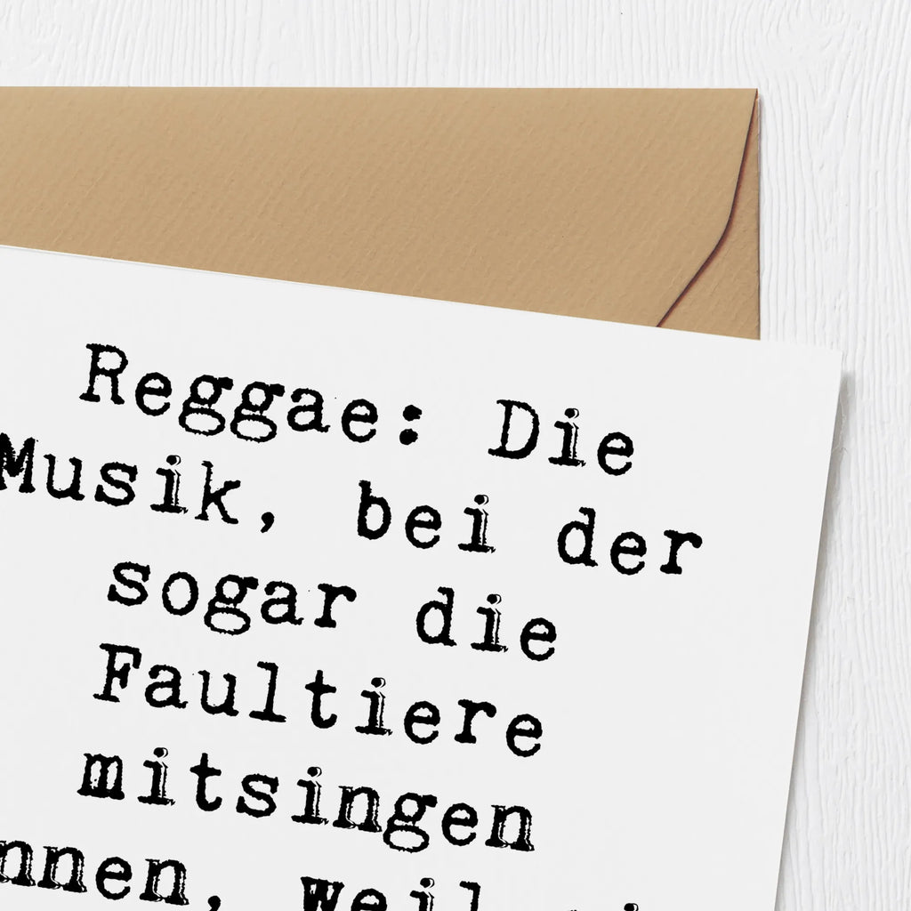 Deluxe Karte Spruch Reggae Freude Karte, Hochzeitskarte, Hochwertige Klappkarte, Einladungskarte, Hochwertige Grußkarte, Klappkarte, Glückwunschkarte, Geburtstagskarte, Grußkarte
