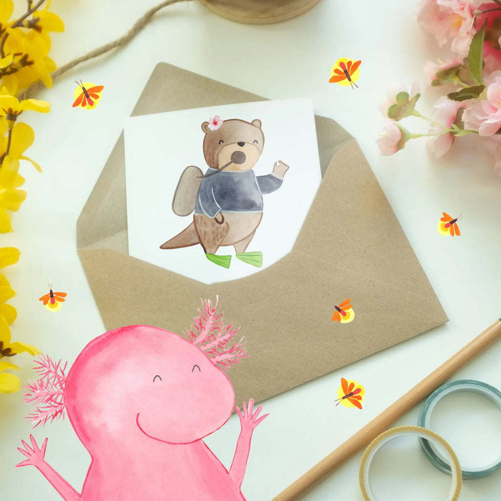 Greetings card Mit dir als Tauchtrainerin entdecken wir nicht nur die Tiefen des Meeres, sondern auch unsere innere Stärke! Einladungskarte, Klappkarte, Glückwunschkarte, Geburtstagskarte, Hochzeitskarte, Ansichtskarten, Karte, Grußkarte, Geschenk, Sport, Sportart, Hobby, Schenken, Danke, Dankeschön, Auszeichnung, Gewinn, Sportler