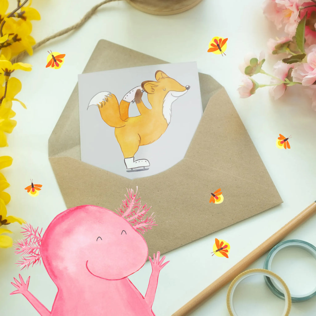 Greetings card Danke, dass du uns Flügel auf dem Eis gibst! Grußkarte, Einladungskarte, Ansichtskarten, Hochzeitskarte, Glückwunschkarte, Klappkarte, Karte, Geburtstagskarte, Geschenk, Sport, Sportart, Hobby, Schenken, Danke, Dankeschön, Auszeichnung, Gewinn, Sportler