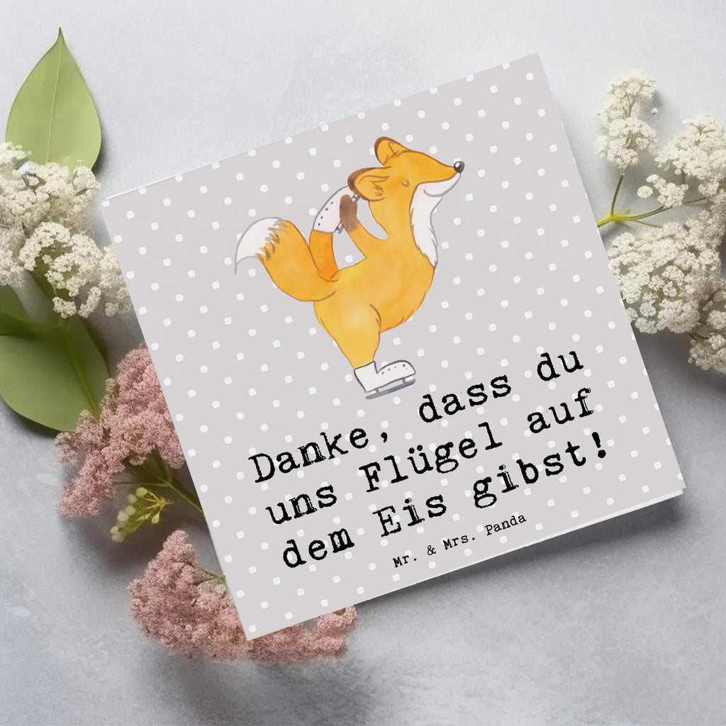 Deluxe Karte Eiskunstlauf Trainerin Danke Karte, Hochzeitskarte, Klappkarte, Glückwunschkarte, Einladungskarte, Hochwertige Grußkarte, Grußkarte, Geburtstagskarte, Hochwertige Klappkarte, Geschenk, Sport, Sportart, Hobby, Schenken, Danke, Dankeschön, Auszeichnung, Gewinn, Sportler
