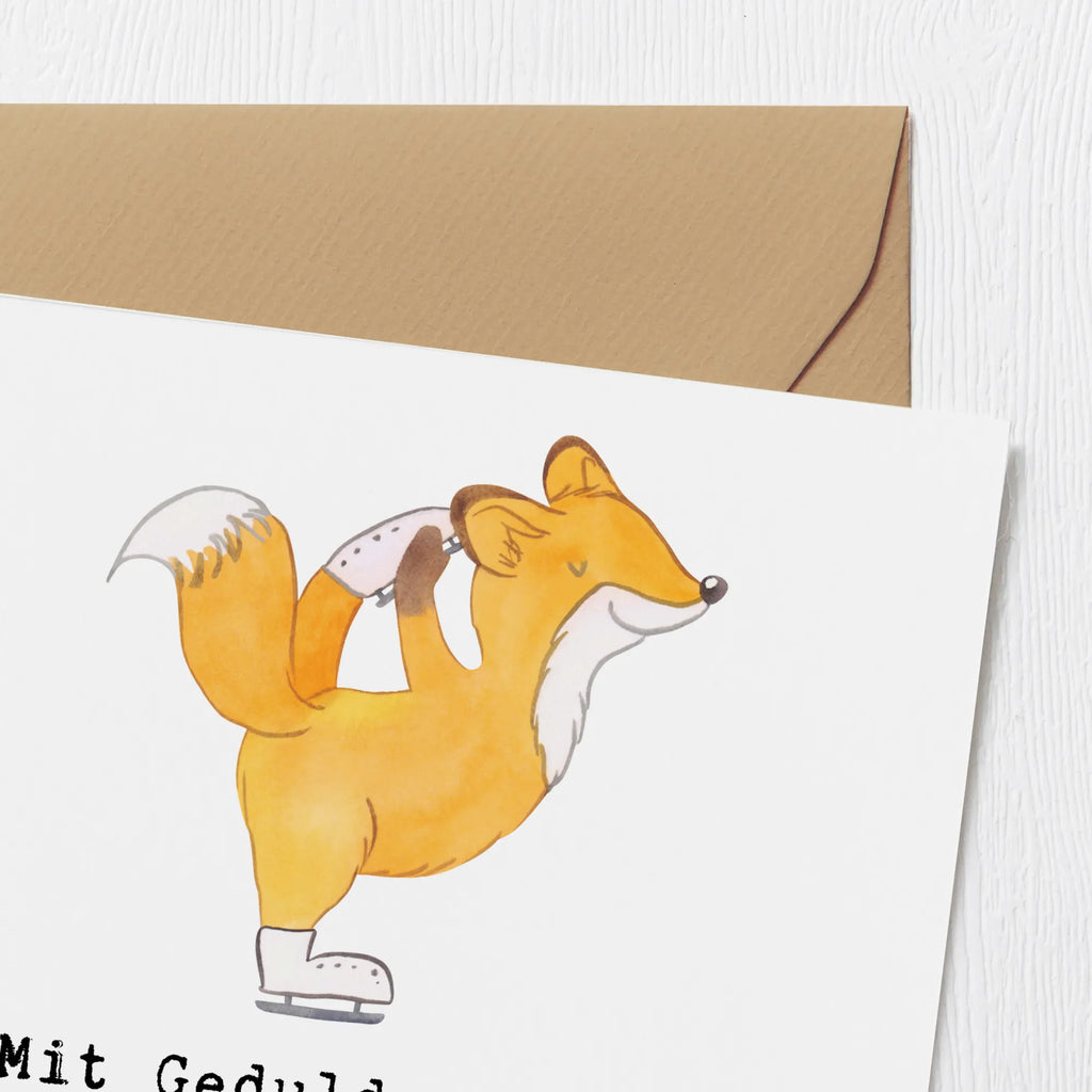 Deluxe Card Mit Geduld und Eis gehärtet - Danke, dass du uns beibringst, auf Schlittschuhen zu tanzen! Geburtstagskarte, Karte, Hochzeitskarte, Grußkarte, Einladungskarte, Hochwertige Grußkarte, Klappkarte, Hochwertige Klappkarte, Glückwunschkarte, Geschenk, Sport, Sportart, Hobby, Schenken, Danke, Dankeschön, Auszeichnung, Gewinn, Sportler
