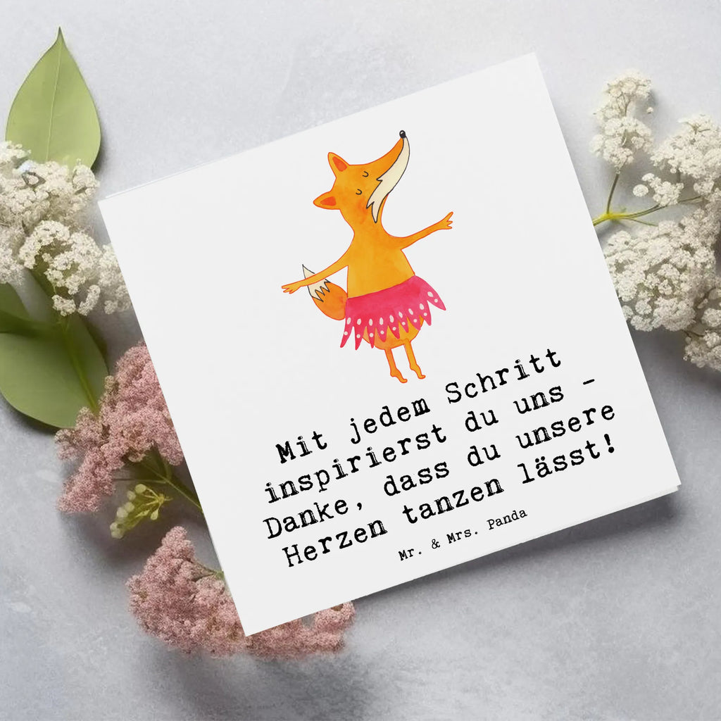 Deluxe Card Mit jedem Schritt inspirierst du uns - Danke, dass du unsere Herzen tanzen lässt! Hochwertige Klappkarte, Klappkarte, Karte, Geburtstagskarte, Glückwunschkarte, Einladungskarte, Hochwertige Grußkarte, Hochzeitskarte, Grußkarte, Geschenk, Sport, Sportart, Hobby, Schenken, Danke, Dankeschön, Auszeichnung, Gewinn, Sportler