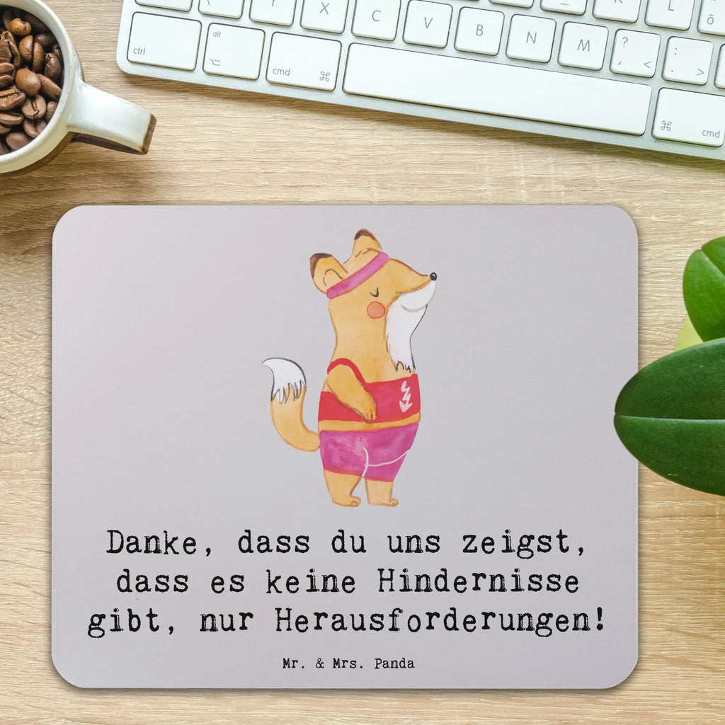 Mouse mat Danke, dass du uns zeigst, dass es keine Hindernisse gibt, nur Herausforderungen! Arbeitszimmer, Mauspad, Einzigartiges Mauspad, Designer Mauspad, PC Zubehör, Büroausstattung, Mauspad Büro, Mausunterlage, Computer zubehör, Mousepad, Geschenk, Sport, Sportart, Hobby, Schenken, Danke, Dankeschön, Auszeichnung, Gewinn, Sportler