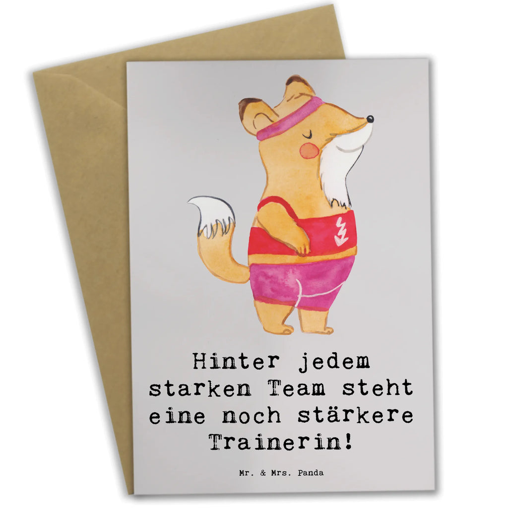 Greetings card Hinter jedem starken Team steht eine noch stärkere Trainerin! Hochzeitskarte, Einladungskarte, Karte, Geburtstagskarte, Glückwunschkarte, Grußkarte, Klappkarte, Ansichtskarten, Geschenk, Sport, Sportart, Hobby, Schenken, Danke, Dankeschön, Auszeichnung, Gewinn, Sportler