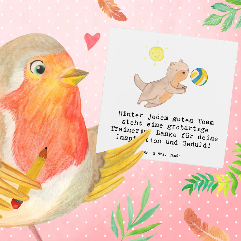 Deluxe Karte Volleyball Trainerin Glückwunschkarte, Geburtstagskarte, Grußkarte, Klappkarte, Einladungskarte, Hochwertige Grußkarte, Karte, Hochzeitskarte, Hochwertige Klappkarte, Geschenk, Sport, Sportart, Hobby, Schenken, Danke, Dankeschön, Auszeichnung, Gewinn, Sportler