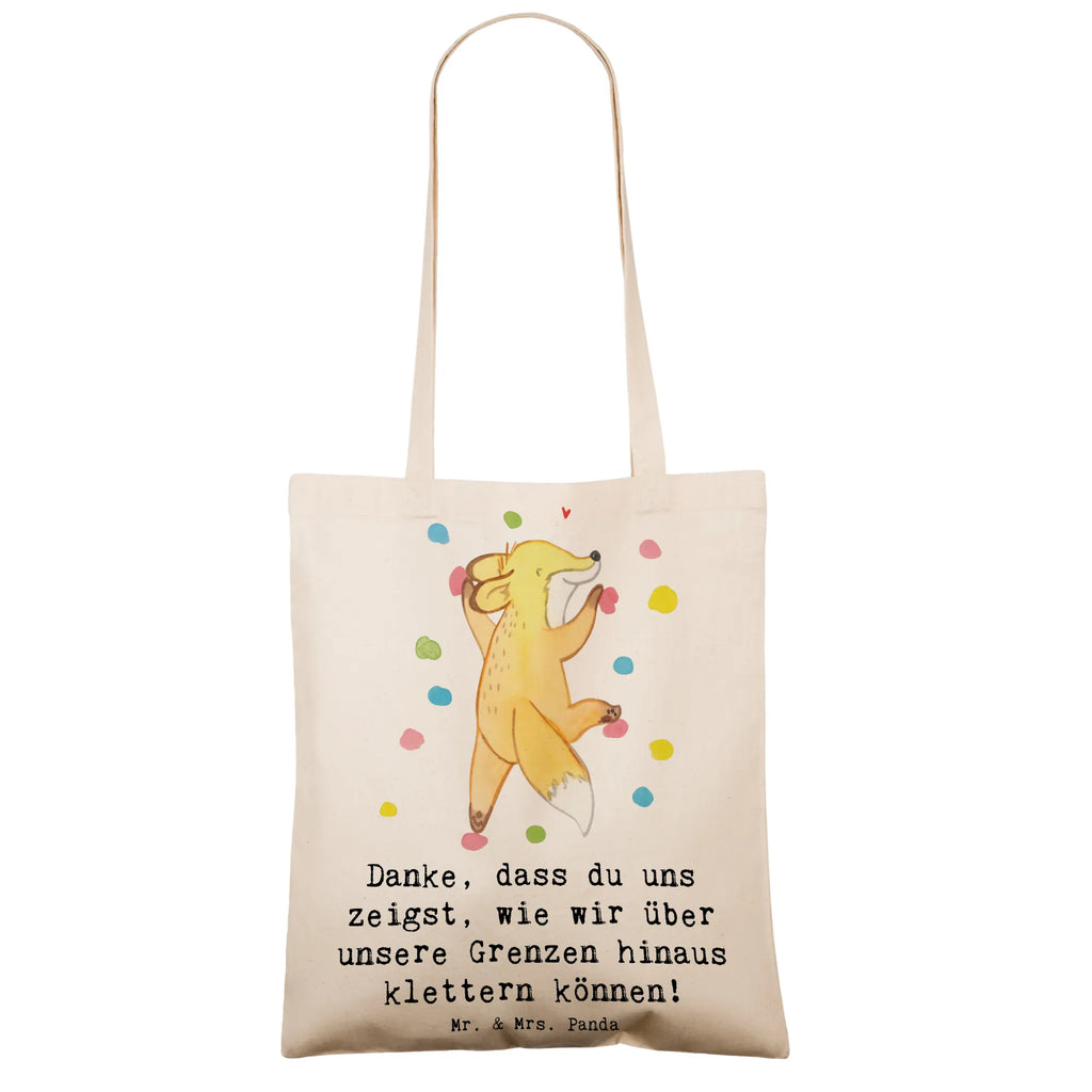 Tote bag Danke, dass du uns zeigst, wie wir über unsere Grenzen hinaus klettern können! Beutel, Strandtasche, Tasche, Einkaufstasche, Beuteltasche, Laptoptasche, Jutebeutel, Jutetasche, Shopper, Stofftasche, Tragetasche, Stoffbeutel, Badetasche, Umhängetasche, Einkaufstüte, Schultertasche, Geschenk, Sport, Sportart, Hobby, Schenken, Danke, Dankeschön, Auszeichnung, Gewinn, Sportler