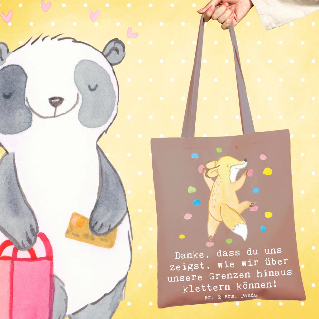 Tote bag Danke, dass du uns zeigst, wie wir über unsere Grenzen hinaus klettern können! Beutel, Strandtasche, Tasche, Einkaufstasche, Beuteltasche, Laptoptasche, Jutebeutel, Jutetasche, Shopper, Stofftasche, Tragetasche, Stoffbeutel, Badetasche, Umhängetasche, Einkaufstüte, Schultertasche, Geschenk, Sport, Sportart, Hobby, Schenken, Danke, Dankeschön, Auszeichnung, Gewinn, Sportler