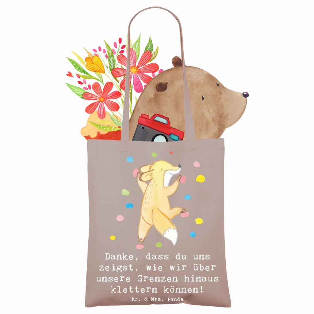 Tote bag Danke, dass du uns zeigst, wie wir über unsere Grenzen hinaus klettern können! Beutel, Strandtasche, Tasche, Einkaufstasche, Beuteltasche, Laptoptasche, Jutebeutel, Jutetasche, Shopper, Stofftasche, Tragetasche, Stoffbeutel, Badetasche, Umhängetasche, Einkaufstüte, Schultertasche, Geschenk, Sport, Sportart, Hobby, Schenken, Danke, Dankeschön, Auszeichnung, Gewinn, Sportler