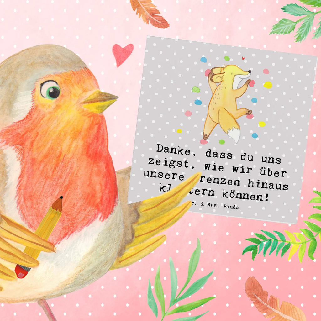 Deluxe Card Danke, dass du uns zeigst, wie wir über unsere Grenzen hinaus klettern können! Karte, Grußkarte, Hochwertige Grußkarte, Einladungskarte, Hochzeitskarte, Hochwertige Klappkarte, Glückwunschkarte, Geburtstagskarte, Klappkarte, Geschenk, Sport, Sportart, Hobby, Schenken, Danke, Dankeschön, Auszeichnung, Gewinn, Sportler