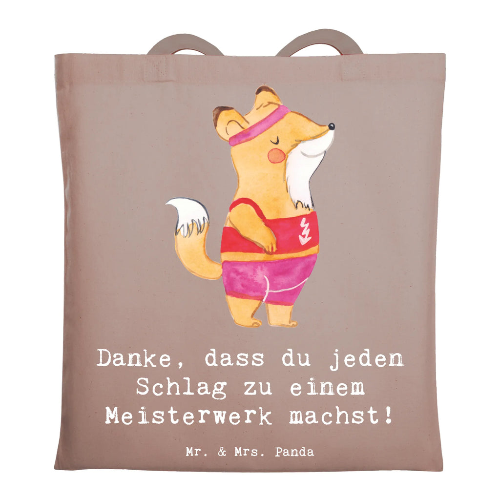 Tote bag Danke, dass du jeden Schlag zu einem Meisterwerk machst! Jutetasche, Umhängetasche, Einkaufstasche, Beuteltasche, Einkaufstüte, Tragetasche, Shopper, Beutel, Schultertasche, Jutebeutel, Badetasche, Laptoptasche, Stofftasche, Stoffbeutel, Tasche, Strandtasche, Geschenk, Sport, Sportart, Hobby, Schenken, Danke, Dankeschön, Auszeichnung, Gewinn, Sportler