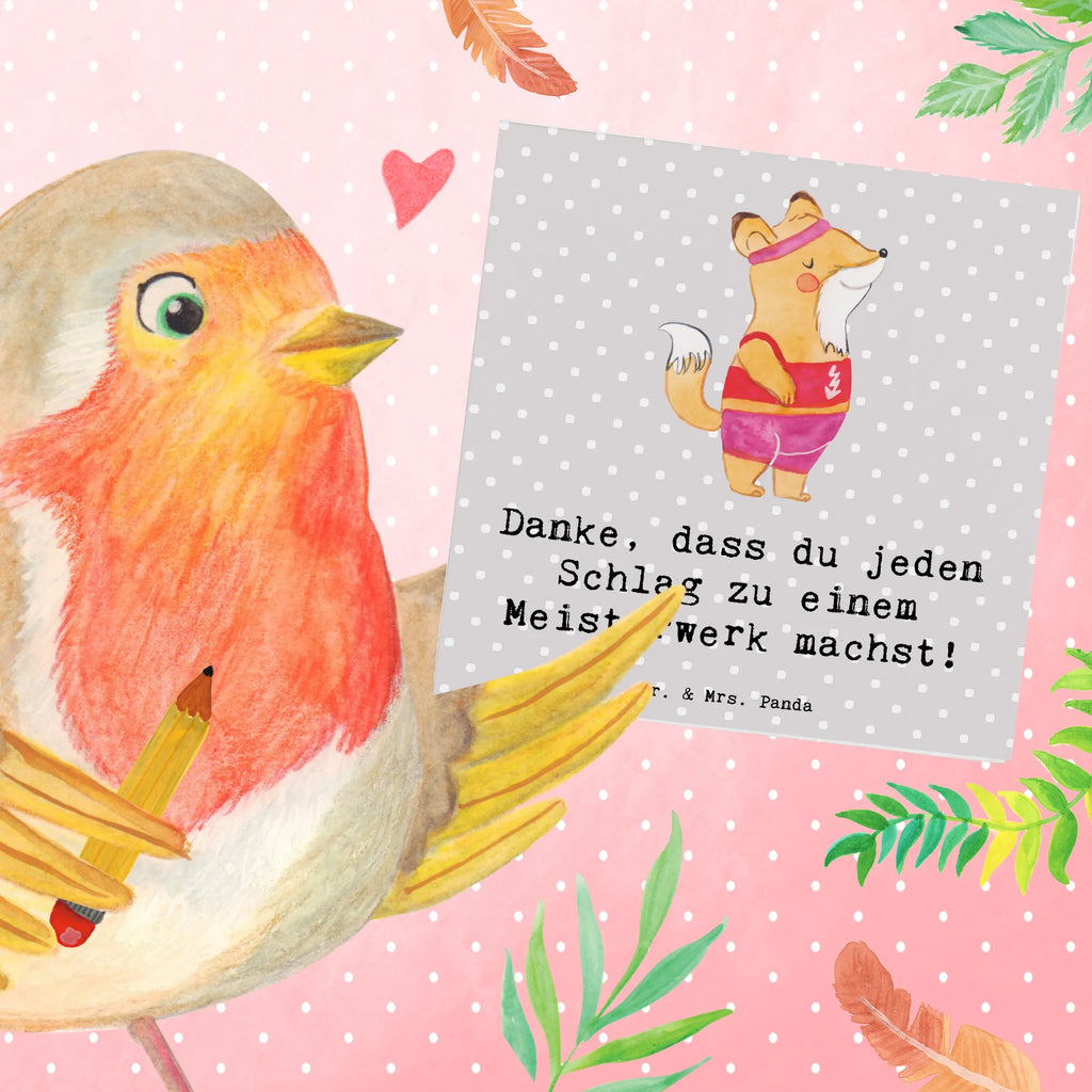 Deluxe Card Danke, dass du jeden Schlag zu einem Meisterwerk machst! Glückwunschkarte, Karte, Hochzeitskarte, Einladungskarte, Geburtstagskarte, Hochwertige Grußkarte, Klappkarte, Hochwertige Klappkarte, Grußkarte, Geschenk, Sport, Sportart, Hobby, Schenken, Danke, Dankeschön, Auszeichnung, Gewinn, Sportler