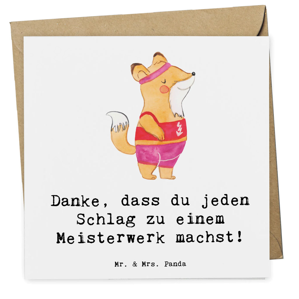 Deluxe Card Danke, dass du jeden Schlag zu einem Meisterwerk machst! Glückwunschkarte, Karte, Hochzeitskarte, Einladungskarte, Geburtstagskarte, Hochwertige Grußkarte, Klappkarte, Hochwertige Klappkarte, Grußkarte, Geschenk, Sport, Sportart, Hobby, Schenken, Danke, Dankeschön, Auszeichnung, Gewinn, Sportler