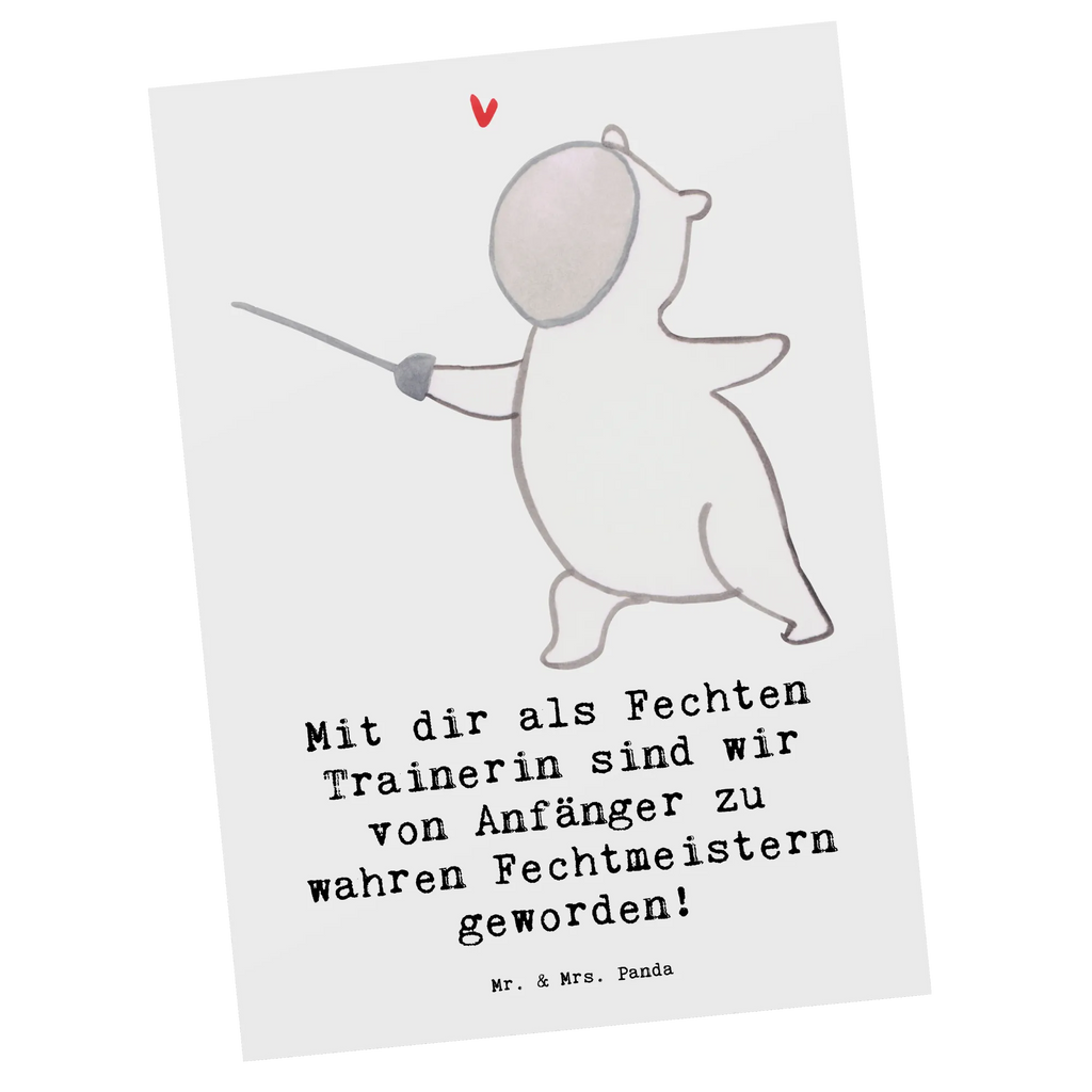 Postcard Mit dir als Fechten Trainerin sind wir von Anfänger zu wahren Fechtmeistern geworden! Einladungskarte, Dankeskarte, Einladungskarten Geburtstag, Karte, Ansichtskarten, Postkarte, Grußkarte, Einladung, Einladung Geburtstag, Geschenkkarte, Geburtstagskarte, Ansichtskarte, Geschenk, Sport, Sportart, Hobby, Schenken, Danke, Dankeschön, Auszeichnung, Gewinn, Sportler