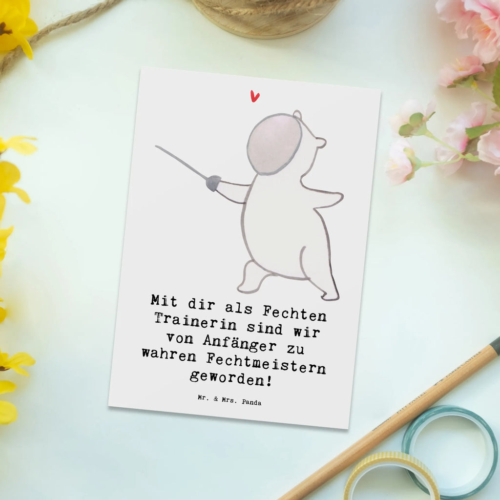 Postcard Mit dir als Fechten Trainerin sind wir von Anfänger zu wahren Fechtmeistern geworden! Einladungskarte, Dankeskarte, Einladungskarten Geburtstag, Karte, Ansichtskarten, Postkarte, Grußkarte, Einladung, Einladung Geburtstag, Geschenkkarte, Geburtstagskarte, Ansichtskarte, Geschenk, Sport, Sportart, Hobby, Schenken, Danke, Dankeschön, Auszeichnung, Gewinn, Sportler