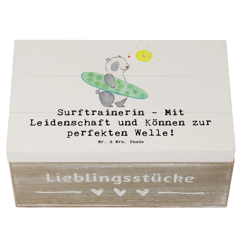 Wooden chest Surftrainerin - Mit Leidenschaft und Können zur perfekten Welle! Schatulle, Kiste, Erinnerungsbox, Holzkiste, Truhe, Erinnerungskiste, Aufbewahrungsbox, Dekokiste, Schatzkiste, XXL, Geschenkdose, Geschenkbox, Geschenk, Sport, Sportart, Hobby, Schenken, Danke, Dankeschön, Auszeichnung, Gewinn, Sportler