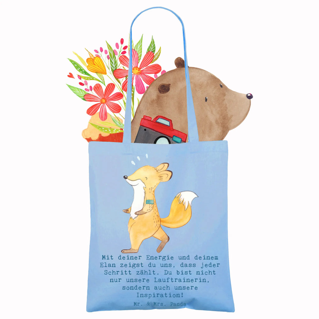 Tragetasche Lauftrainerin Inspiration Einkaufstüte, Laptoptasche, Tragetasche, Einkaufstasche, Shopper, Stoffbeutel, Jutebeutel, Schultertasche, Badetasche, Beutel, Tasche, Beuteltasche, Jutetasche, Stofftasche, Strandtasche, Umhängetasche, Geschenk, Sport, Sportart, Hobby, Schenken, Danke, Dankeschön, Auszeichnung, Gewinn, Sportler