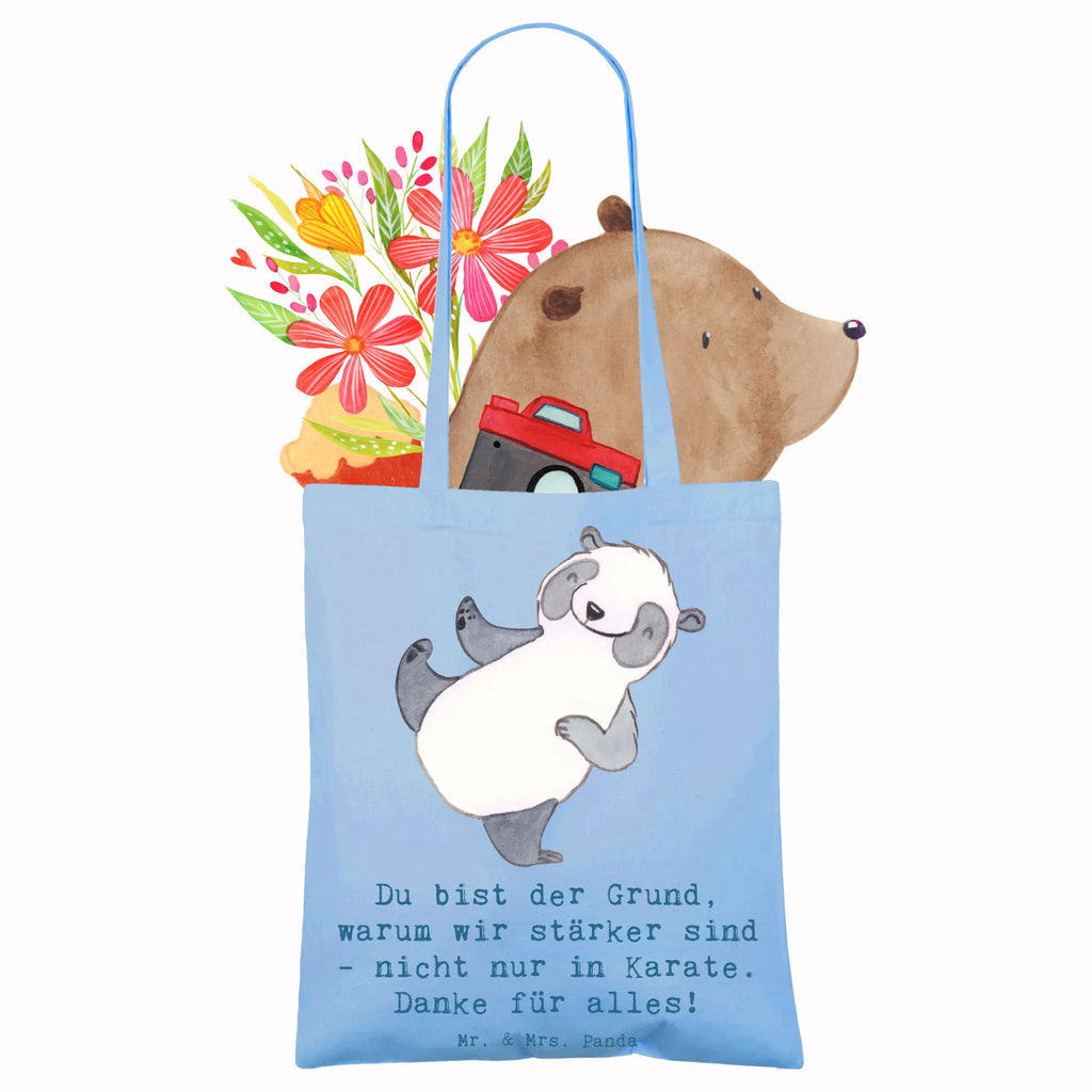 Tote bag Du bist der Grund, warum wir stärker sind - nicht nur in Karate. Danke für alles! Tragetasche, Laptoptasche, Tasche, Beuteltasche, Beutel, Shopper, Stofftasche, Strandtasche, Badetasche, Jutetasche, Jutebeutel, Stoffbeutel, Einkaufstüte, Einkaufstasche, Schultertasche, Umhängetasche, Geschenk, Sport, Sportart, Hobby, Schenken, Danke, Dankeschön, Auszeichnung, Gewinn, Sportler