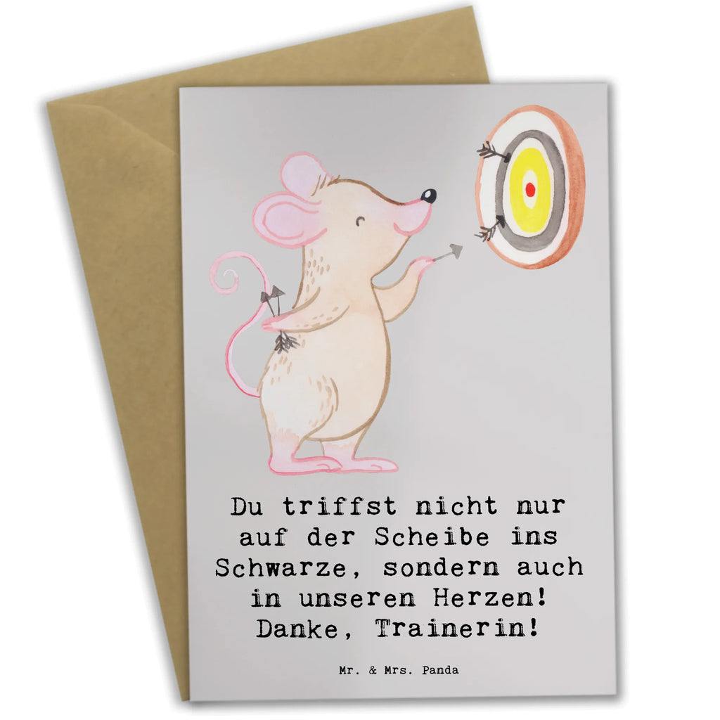 Greetings card Du triffst nicht nur auf der Scheibe ins Schwarze, sondern auch in unseren Herzen! Danke, Trainerin! Klappkarte, Glückwunschkarte, Hochzeitskarte, Geburtstagskarte, Karte, Einladungskarte, Ansichtskarten, Grußkarte, Geschenk, Sport, Sportart, Hobby, Schenken, Danke, Dankeschön, Auszeichnung, Gewinn, Sportler