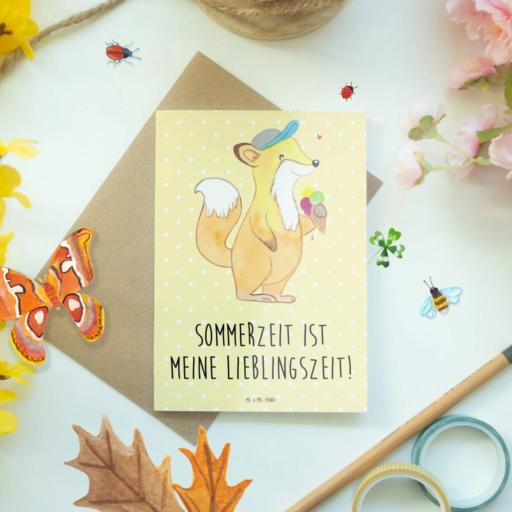 Greetings card Sommerzeit ist meine Lieblingszeit! Hochzeitskarte, Einladungskarte, Glückwunschkarte, Karte, Ansichtskarten, Geburtstagskarte, Klappkarte, Grußkarte, Sommer, Sommermotive, Urlaubsmotive, Produkte für Urlauber, Sommer Produkte