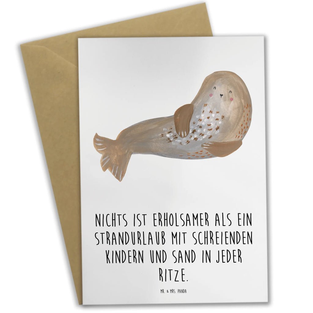 Greetings card Nichts ist erholsamer als ein Strandurlaub mit schreienden Kindern und Sand in jeder Ritze. Grußkarte, Karte, Geburtstagskarte, Glückwunschkarte, Einladungskarte, Ansichtskarten, Klappkarte, Hochzeitskarte, Sommer, Sommermotive, Urlaubsmotive, Produkte für Urlauber, Sommer Produkte