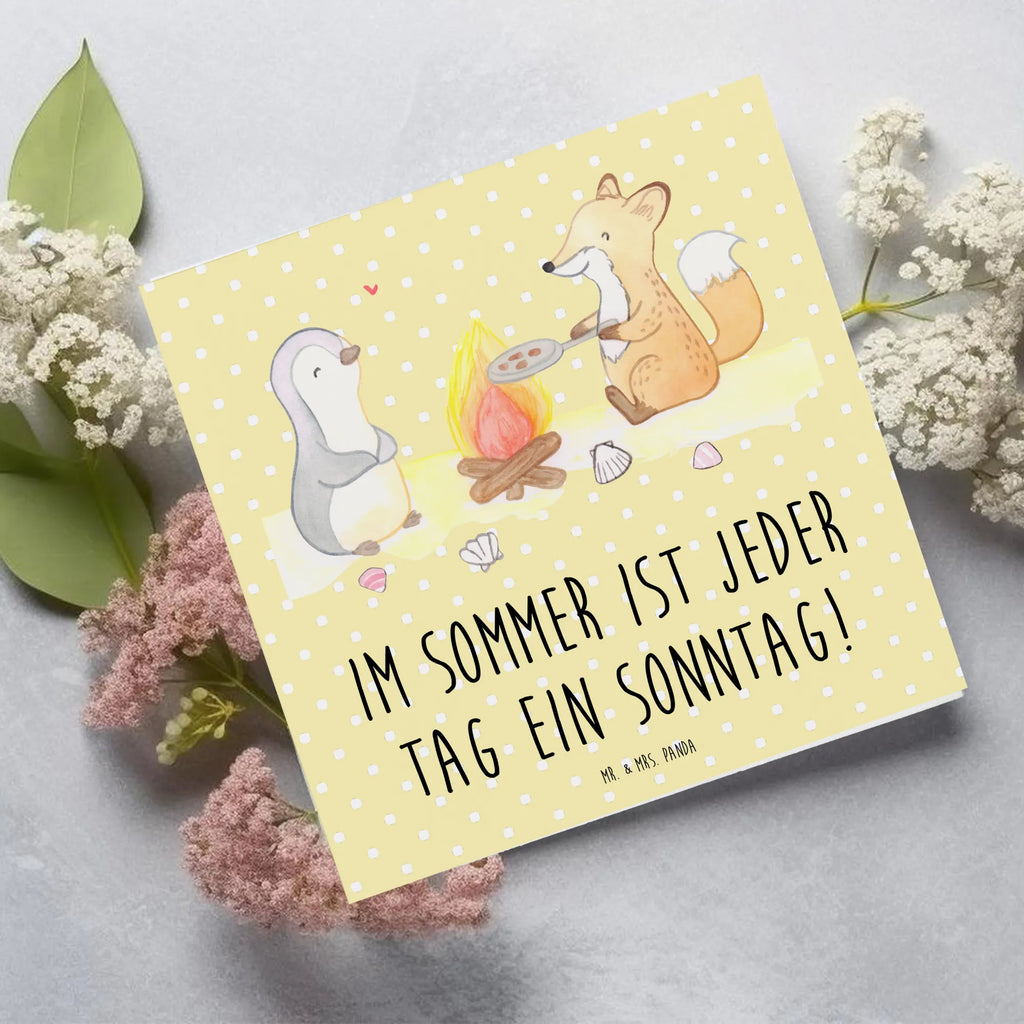 Deluxe Card Im Sommer ist jeder Tag ein Sonntag! Einladungskarte, Karte, Klappkarte, Geburtstagskarte, Hochzeitskarte, Glückwunschkarte, Hochwertige Grußkarte, Hochwertige Klappkarte, Grußkarte, Sommer, Sommermotive, Urlaubsmotive, Produkte für Urlauber, Sommer Produkte