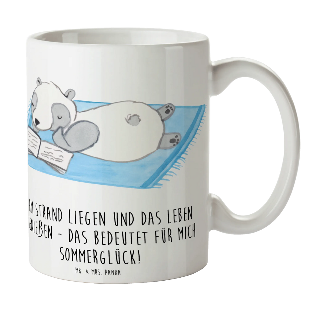 Mug Am Strand liegen und das Leben genießen - das bedeutet für mich Sommerglück! Bürotasse, Tasse mit Zitaten, Tasse mit Motiven, Keramiktasse, Kaffeetasse, Teetasse, Geschenktasse, Porzellantasse, Tasse, Sommer, Sommermotive, Urlaubsmotive, Produkte für Urlauber, Sommer Produkte