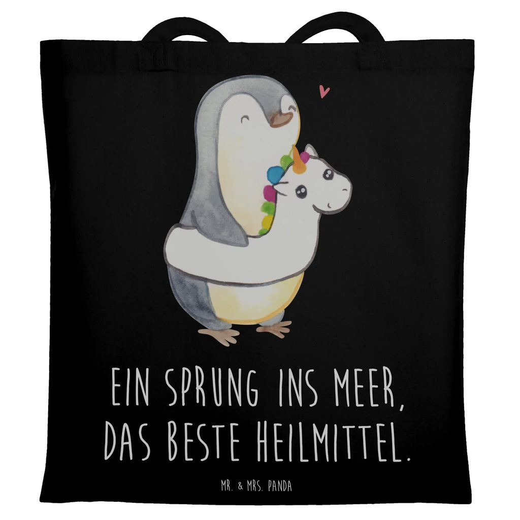 Tote bag Ein Sprung ins Meer, das beste Heilmittel. Badetasche, Shopper, Umhängetasche, Stoffbeutel, Jutebeutel, Einkaufstüte, Beutel, Strandtasche, Tasche, Beuteltasche, Einkaufstasche, Tragetasche, Laptoptasche, Stofftasche, Schultertasche, Jutetasche, Sommer, Sommermotive, Urlaubsmotive, Produkte für Urlauber, Sommer Produkte