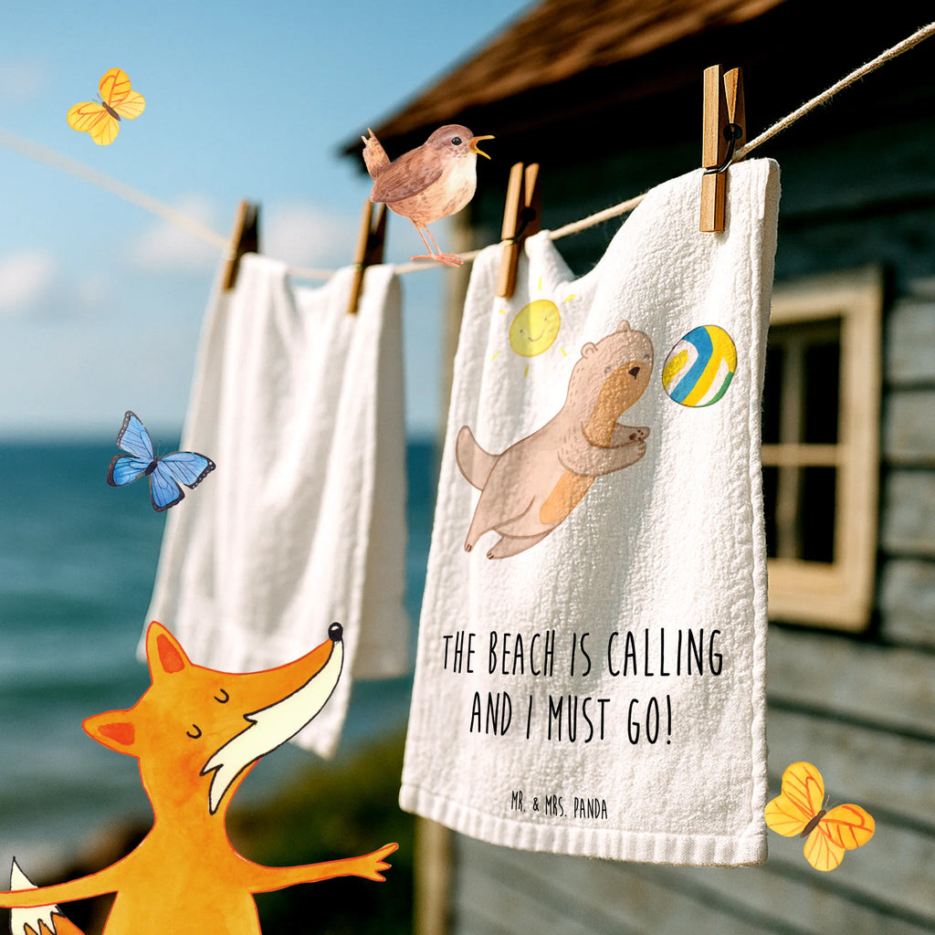 Guest towel The beach is calling and I must go! Duschtuch, Badetuch, Strandtuch, Saunatuch, Kinder Handtuch, Sommer, Sommermotive, Urlaubsmotive, Produkte für Urlauber, Sommer Produkte