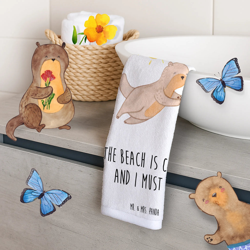 Guest towel The beach is calling and I must go! Duschtuch, Badetuch, Strandtuch, Saunatuch, Kinder Handtuch, Sommer, Sommermotive, Urlaubsmotive, Produkte für Urlauber, Sommer Produkte