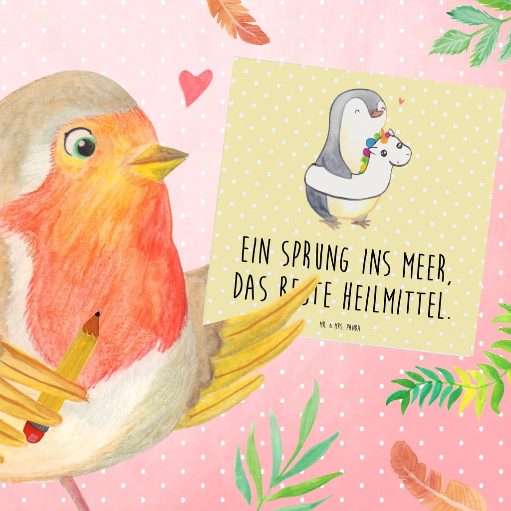 Deluxe Card Ein Sprung ins Meer, das beste Heilmittel. Einladungskarte, Hochwertige Grußkarte, Glückwunschkarte, Klappkarte, Hochzeitskarte, Karte, Grußkarte, Hochwertige Klappkarte, Geburtstagskarte, Sommer, Sommermotive, Urlaubsmotive, Produkte für Urlauber, Sommer Produkte