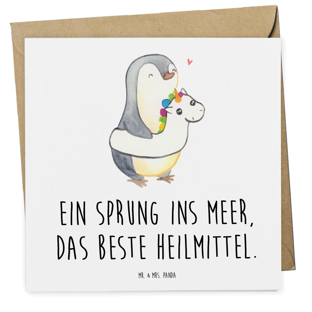 Deluxe Card Ein Sprung ins Meer, das beste Heilmittel. Einladungskarte, Hochwertige Grußkarte, Glückwunschkarte, Klappkarte, Hochzeitskarte, Karte, Grußkarte, Hochwertige Klappkarte, Geburtstagskarte, Sommer, Sommermotive, Urlaubsmotive, Produkte für Urlauber, Sommer Produkte