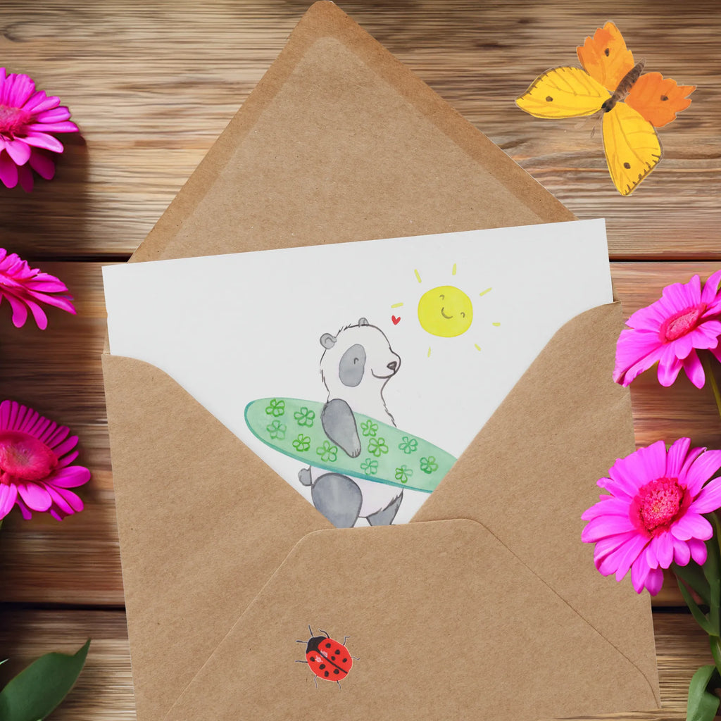 Karta Deluxe Wenn das Leben Wellen schlägt, surfen wir! Klappkarte, Karte, Hochwertige Klappkarte, Glückwunschkarte, Grußkarte, Hochzeitskarte, Geburtstagskarte, Hochwertige Grußkarte, Einladungskarte, Sommer, Sommermotive, Urlaubsmotive, Produkte für Urlauber, Sommer Produkte