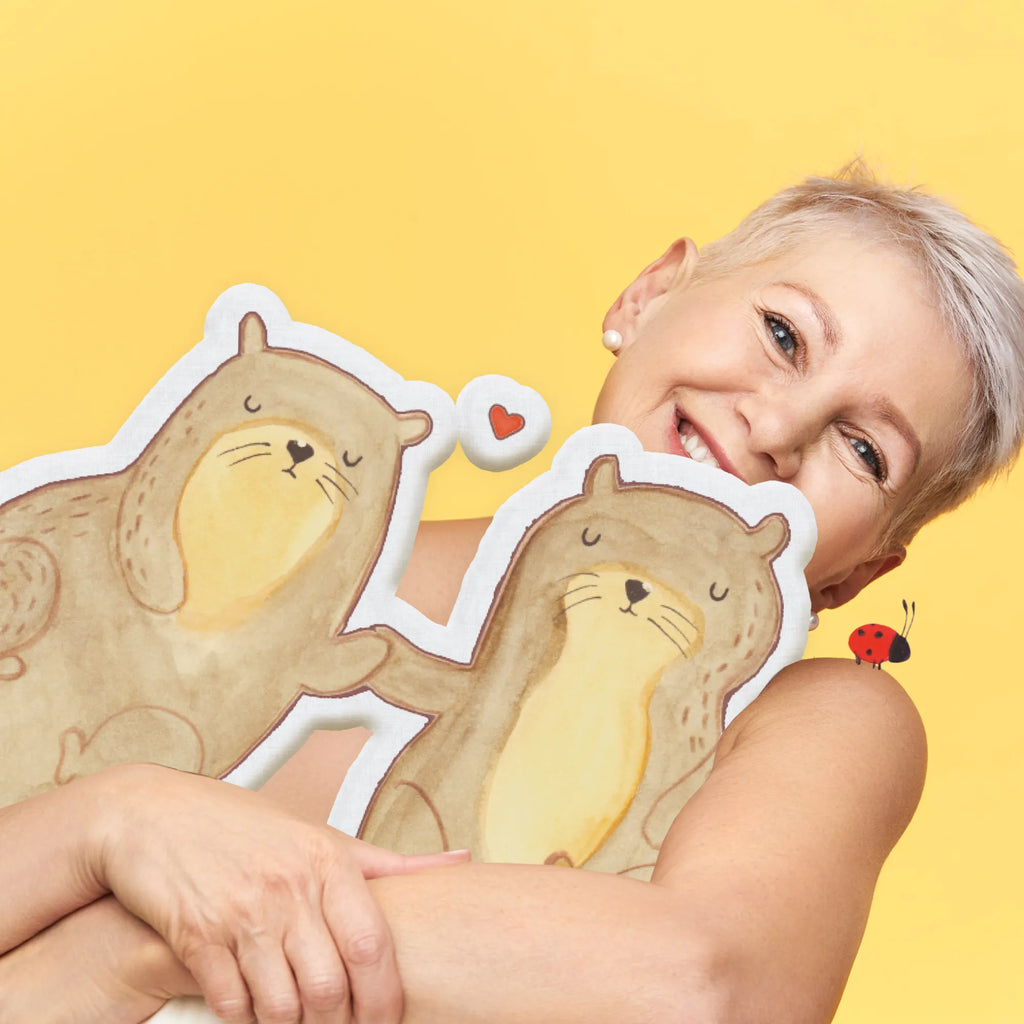 Personalized Animal Pillow otter holding hands otter, marten, sea otter, European otter, water mammal, aquatic animal, baby otter, predator, water, otter gifts, animal lover, gift ideas for animal lovers, animal, mammal, water animal, gifts for people in love, Otter Sea Otter Lake Otter