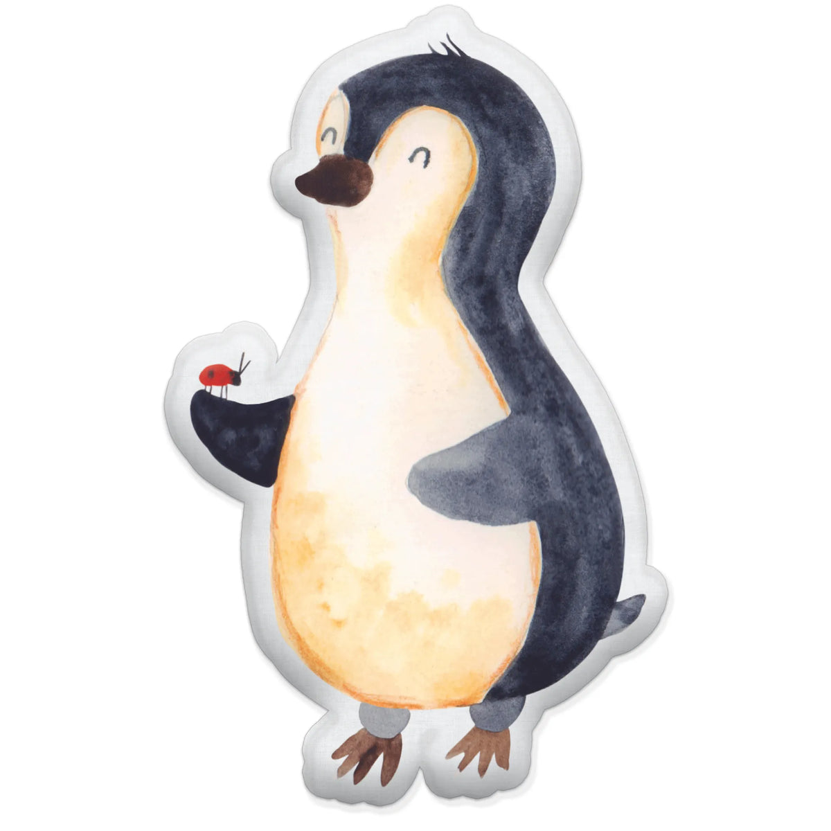Personalized Animal Pillow Penguin ladybug Penguin, North Pole, Winter, Penguins, penguins, joy, joy of life, ladybird, wonder, love, happiness