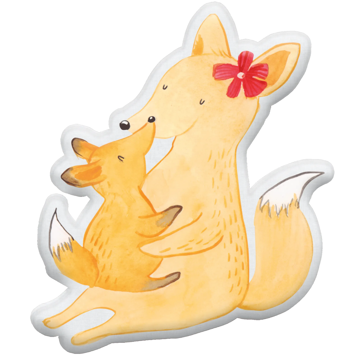 Animal Pillow Fox mummy Family, Father's Day, Mother's Day, brother, sister, Mom, Dad, mother, present, best daughter, favourite daughter, daughter, mom