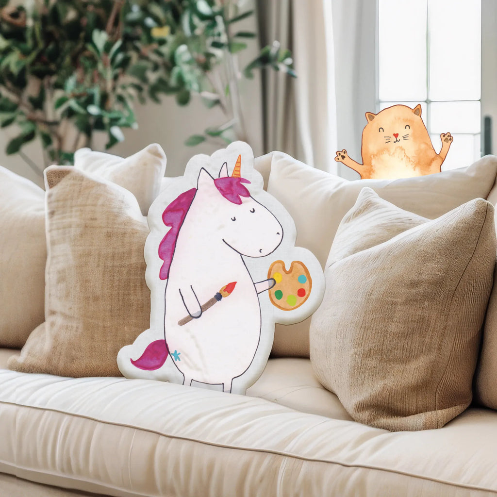 Animal Pillow unicorn Artist unicorn, unicorns, Artist present, Pen, World, Drawing, Artist, Unicorn, English, Painter gift, Artist gift, Painting, Brush, Gift