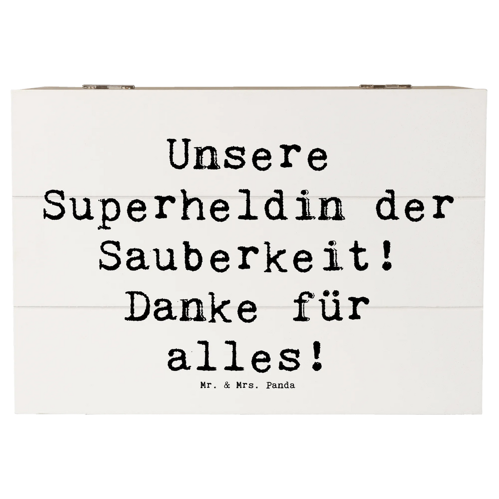 Holzkiste Spruch Putzfrau Superheldin Erinnerungskiste, Schatulle, Geschenkbox, Geschenkdose, Aufbewahrungsbox, Schatzkiste, Holzkiste, Erinnerungsbox, Truhe, Kiste, XXL, Dekokiste