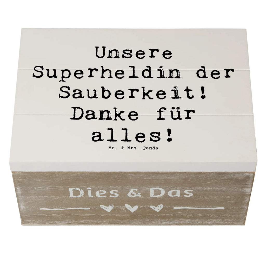 Holzkiste Spruch Putzfrau Superheldin Erinnerungskiste, Schatulle, Geschenkbox, Geschenkdose, Aufbewahrungsbox, Schatzkiste, Holzkiste, Erinnerungsbox, Truhe, Kiste, XXL, Dekokiste