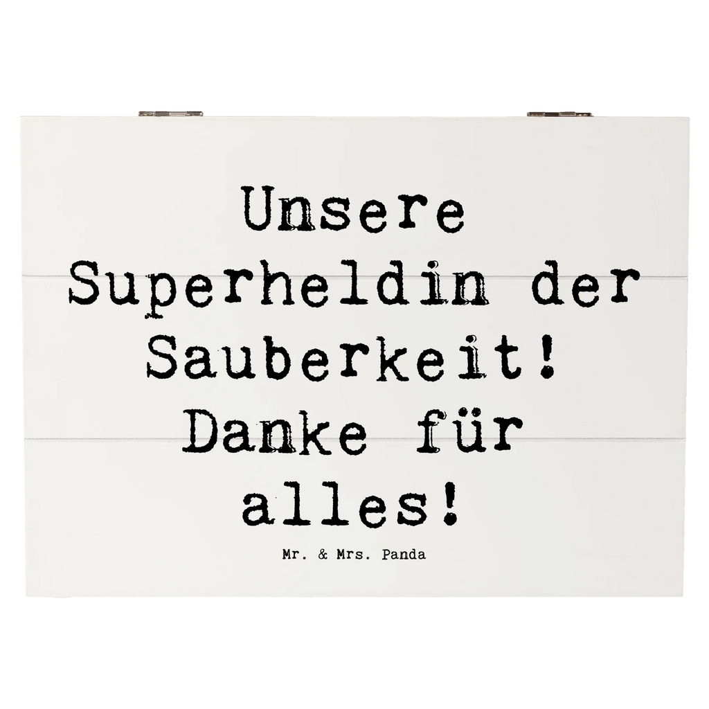 Holzkiste Spruch Putzfrau Superheldin Erinnerungskiste, Schatulle, Geschenkbox, Geschenkdose, Aufbewahrungsbox, Schatzkiste, Holzkiste, Erinnerungsbox, Truhe, Kiste, XXL, Dekokiste